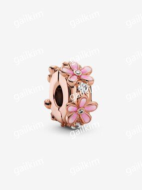 Pandora Pink Daisy Spacer Clip Charm